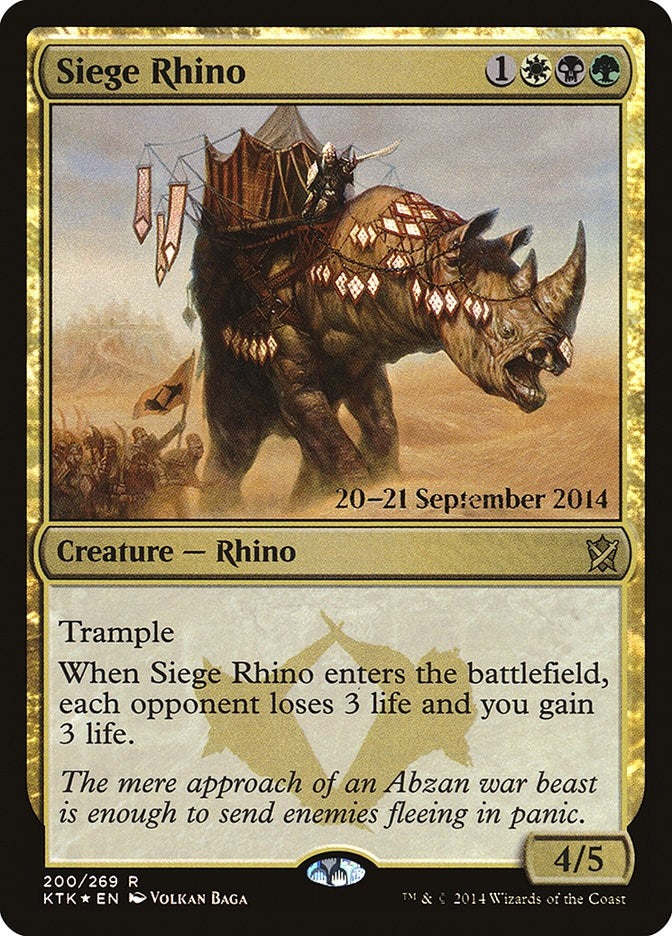 Image for Siege Rhino (200) (PRE) - Magic: The Gathering