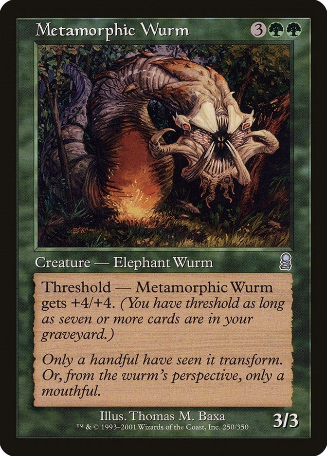 Image for Metamorphic Wurm (250) (ODY) - Magic: The Gathering