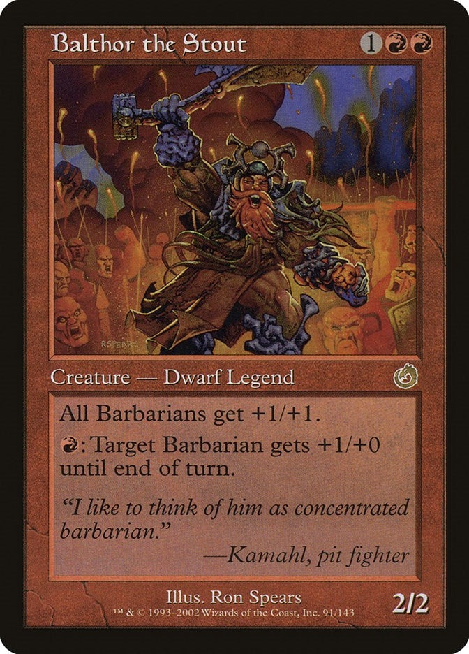 Image for Balthor the Stout (91) (TOR) - Magic: The Gathering