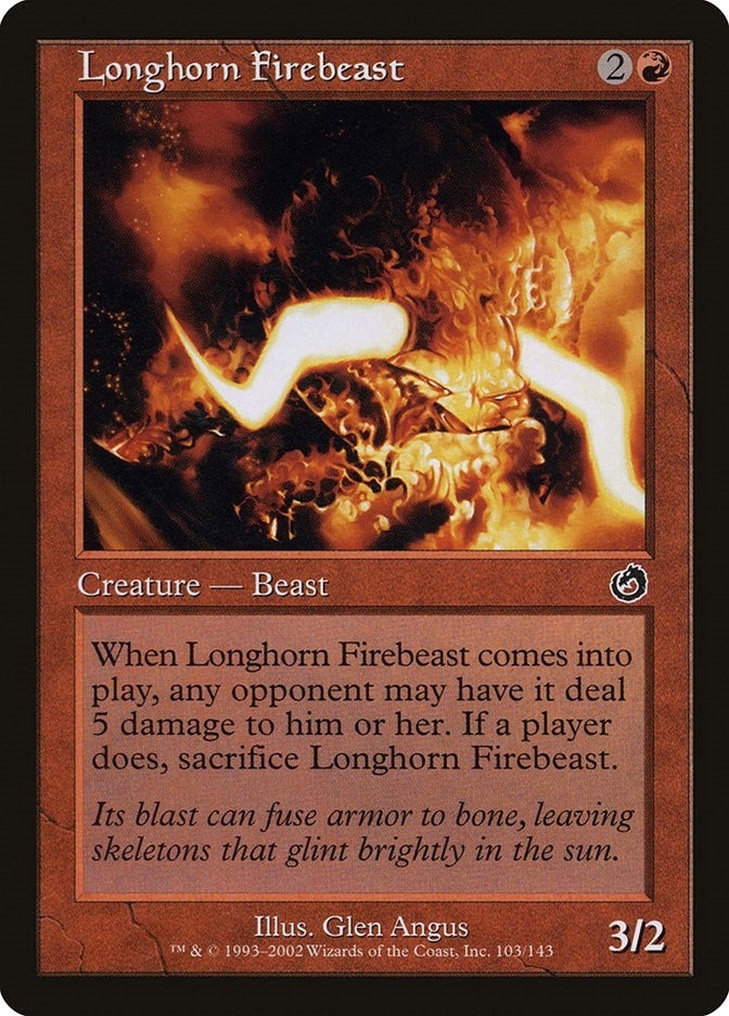 Image for Longhorn Firebeast (103) (TOR) - Magic: The Gathering