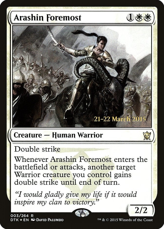 Image for Arashin Foremost (3) (PRE) - Magic: The Gathering