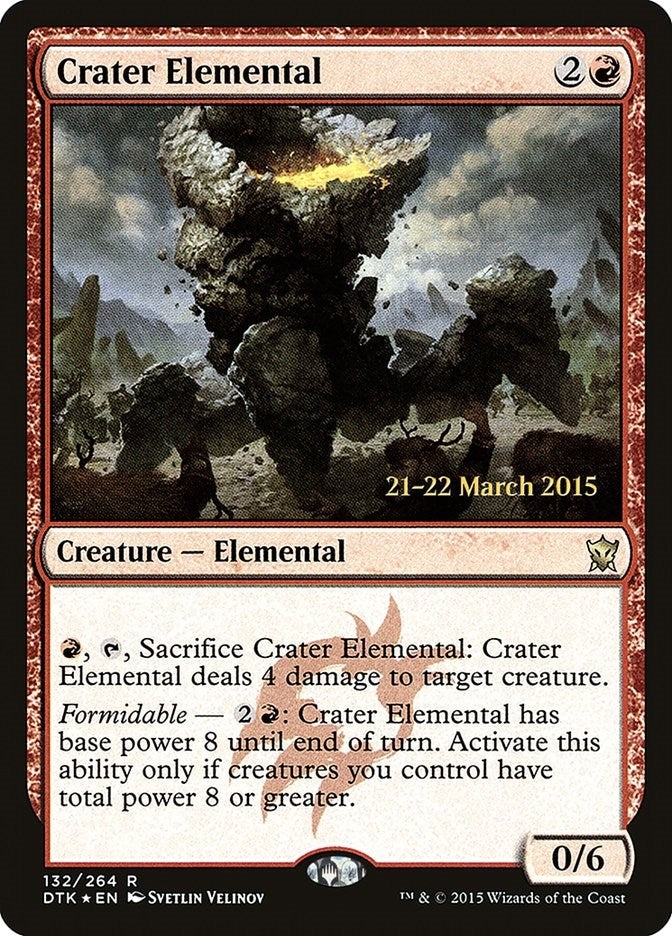 Image for Crater Elemental (132) (PRE) - Magic: The Gathering